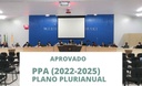 Câmara aprova PPA – Plano Plurianual para o quadriênio de 2022 a 2025.