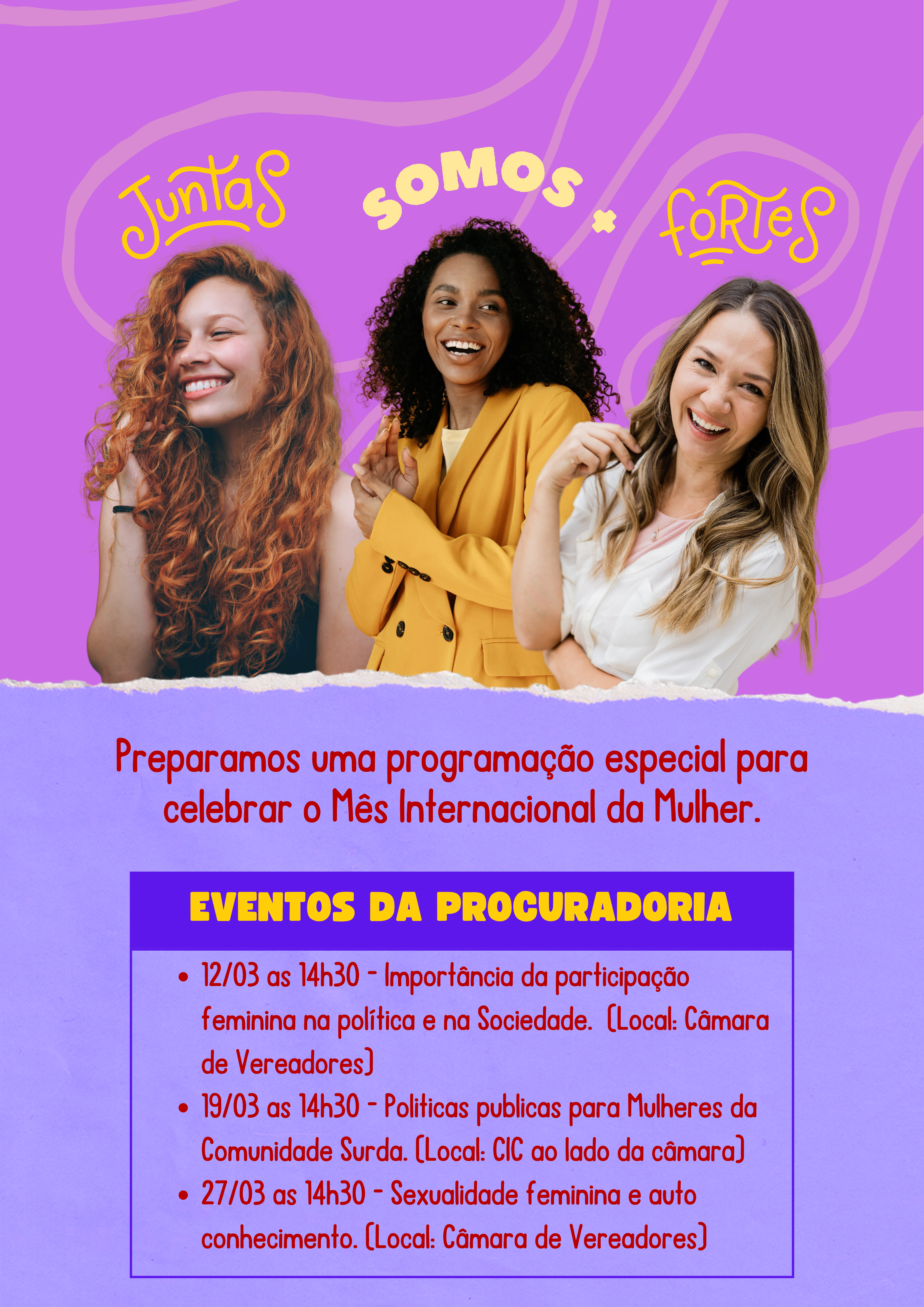 Procuradoria da Mulher promove programação especial com foco na juventude
